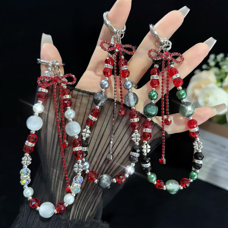 Bow Tassel Pendant Crystal Chain — view 8