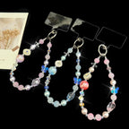 Crystal Butterfly Heidi Bead Phone Charm — Blue