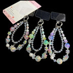 Snowflake Pendant Double-layer Crystal Chain — Pink