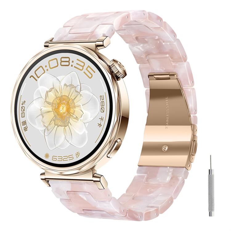 Butterfly Clasp Three Beads Resin Watch Band with Removal Tool