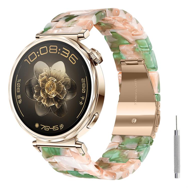 Butterfly Clasp Three Beads Resin Watch Band with Removal Tool