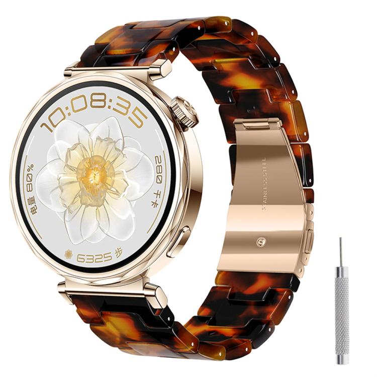Butterfly Clasp Three Beads Resin Watch Band with Removal Tool
