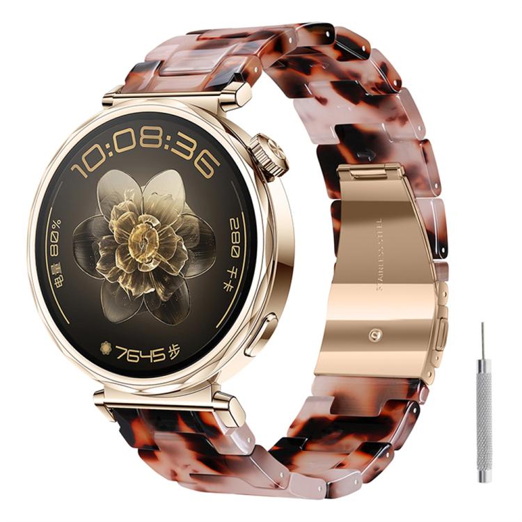 Butterfly Clasp Three Beads Resin Watch Band with Removal Tool