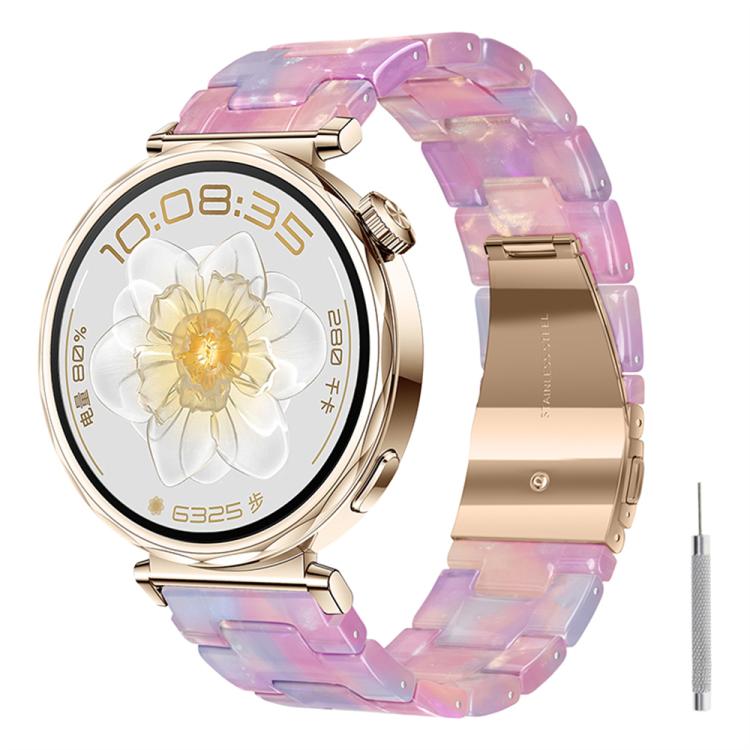 Butterfly Clasp Three Beads Resin Watch Band with Removal Tool