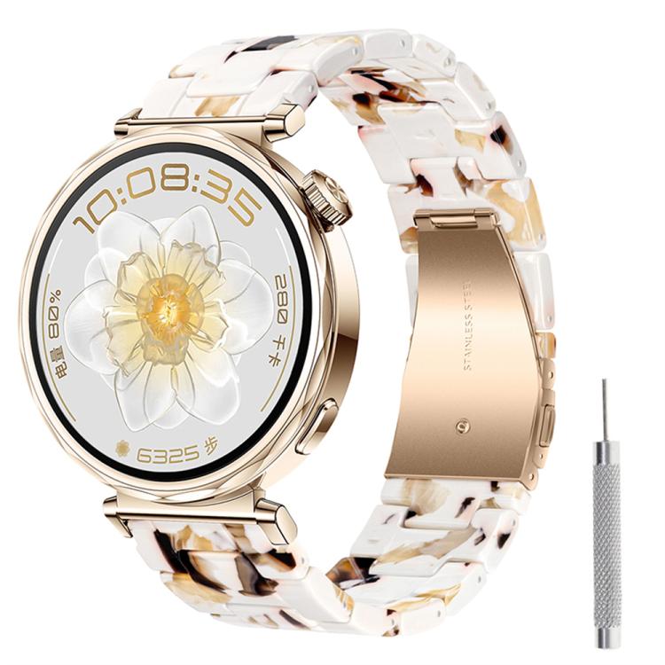 Butterfly Clasp Three Beads Resin Watch Band with Removal Tool