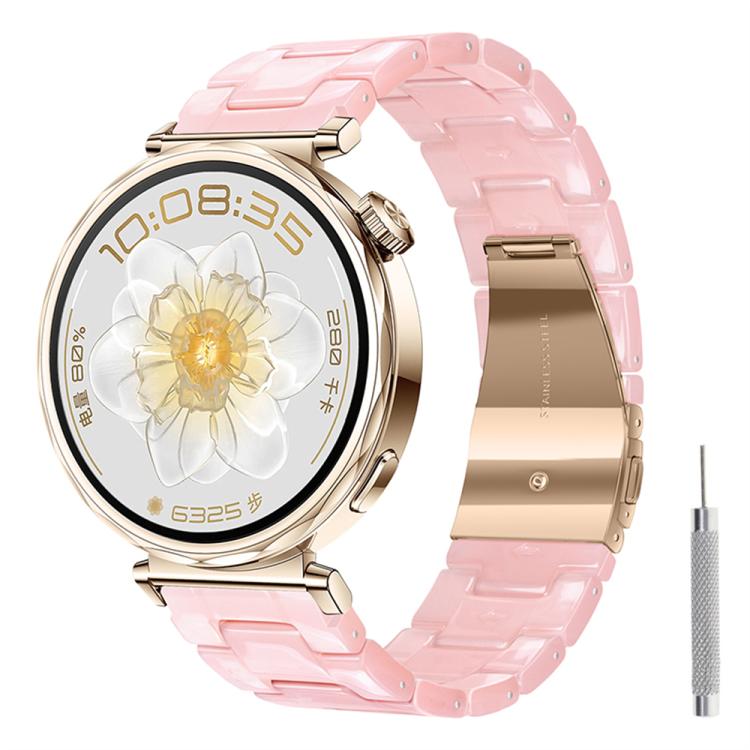Butterfly Clasp Three Beads Resin Watch Band with Removal Tool