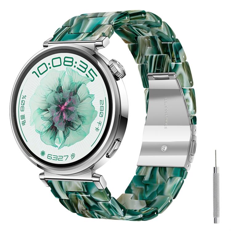 Butterfly Clasp Three Beads Resin Watch Band with Removal Tool