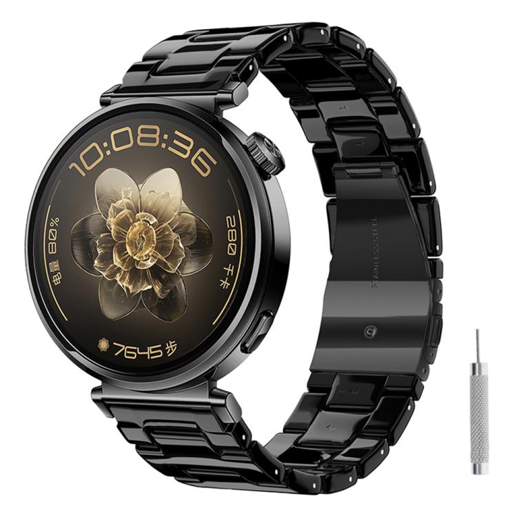 Butterfly Clasp Three Beads Resin Watch Band with Removal Tool