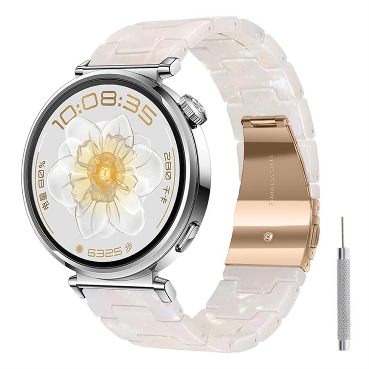 Butterfly Clasp Three Beads Resin Watch Band with Removal Tool