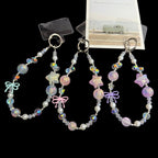 Iridescent Star Knot Crystal Chain — Pink