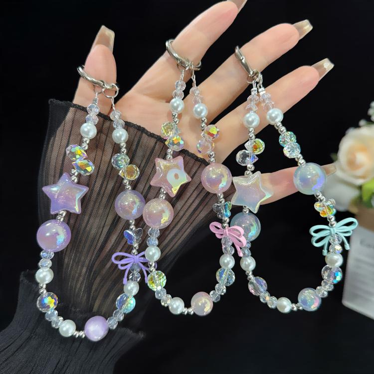 Iridescent Star Knot Crystal Chain — view 8