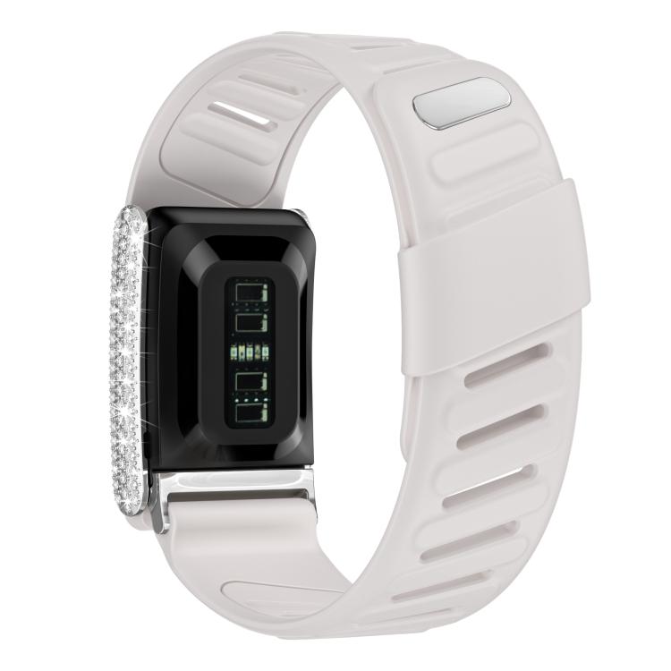 Full Diamond Style Two Color Silicone Watch Band