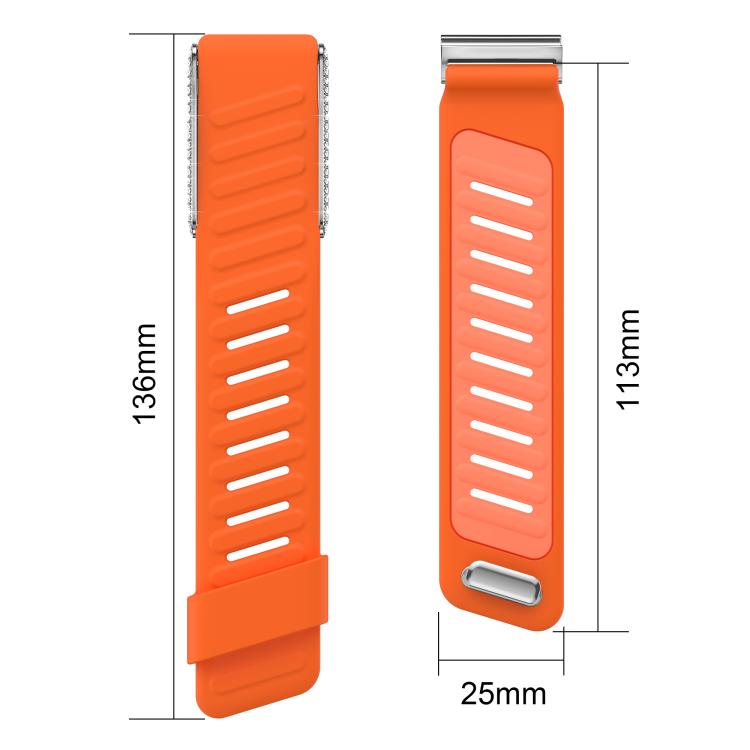 Full Diamond Style Two Color Silicone Watch Band