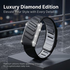 Full Diamond Style Two Color Silicone Watch Band