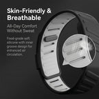 Full Diamond Style Two Color Silicone Watch Band