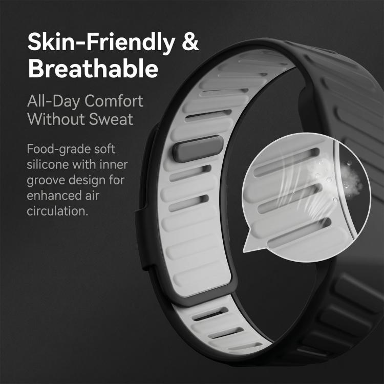 Full Diamond Style Two Color Silicone Watch Band
