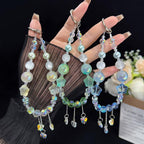 Iridescent Butterfly Glowing Beaded Crystal Chain — view 8