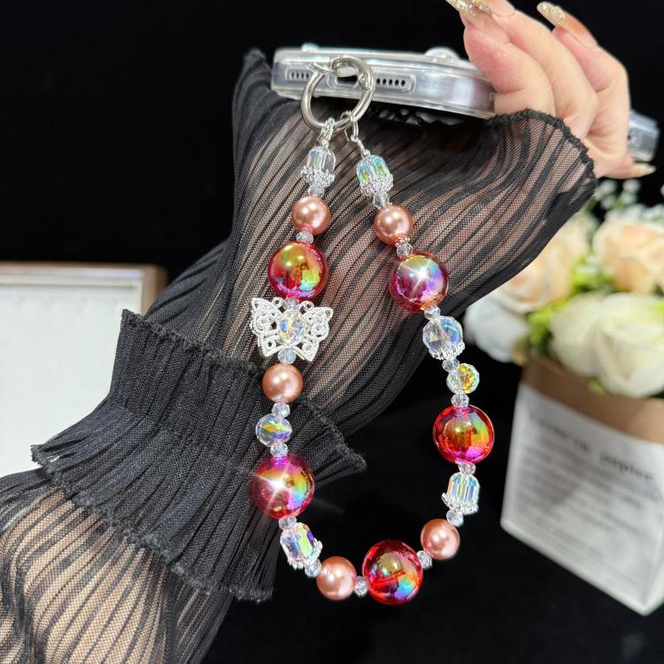 Iridescent Bead & Butterfly Shadow Crystal Chain — view 7