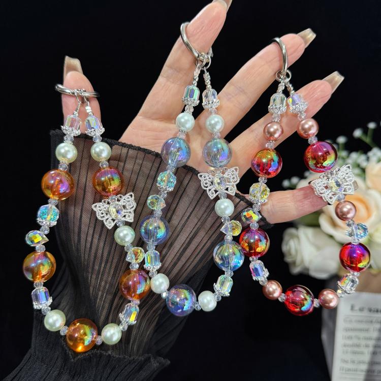 Iridescent Bead & Butterfly Shadow Crystal Chain — view 8