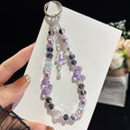 Dancing Butterfly Iridescent Crystal Phone Charm