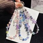 Dancing Butterfly Iridescent Crystal Phone Charm — Blue