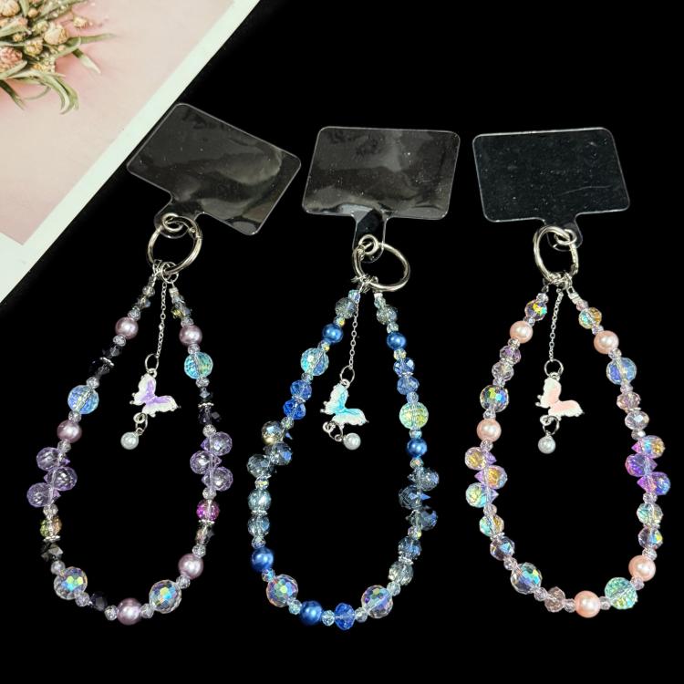 Dancing Butterfly Iridescent Crystal Phone Charm — view 5