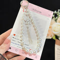 Alloy Bow Tassel Pearl & Crystal Chain