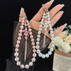 Alloy Bow Tassel Pearl & Crystal Chain — view 6