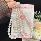 Alloy Bow Tassel Pearl & Crystal Chain — view 7