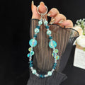 Alloy Tag Gold Foil Bead Crystal Chain