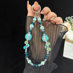 Alloy Tag Gold Foil Bead Crystal Chain