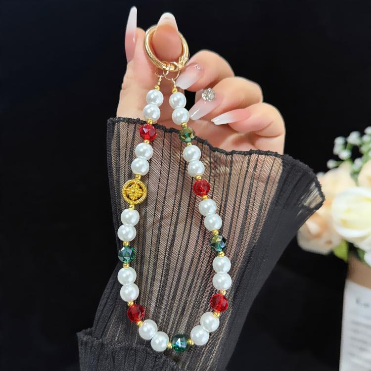 Golden Fortune Emerald Beaded Crystal Chain