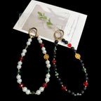 Golden Fortune Emerald Beaded Crystal Chain — Black