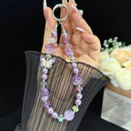 Blue & Purple Butterfly Crystal Bead Phone Charm
