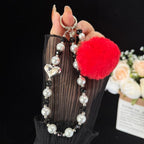 Pom-pom Pearl Heart Bracelet