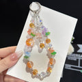 Sweet Floral Beaded Iridescent Crystal Chain