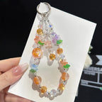 Sweet Floral Beaded Iridescent Crystal Chain