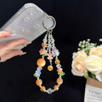 Sweet Floral Beaded Iridescent Crystal Chain — view 4