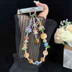 Sweet Floral Beaded Iridescent Crystal Chain — view 5