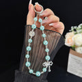 Star & Butterfly Four-Leaf Clover Beaded Crystal Chain