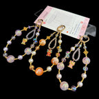 Lucky Lion Rich Fortune Iridescent Double-layer Crystal Chain — Pink
