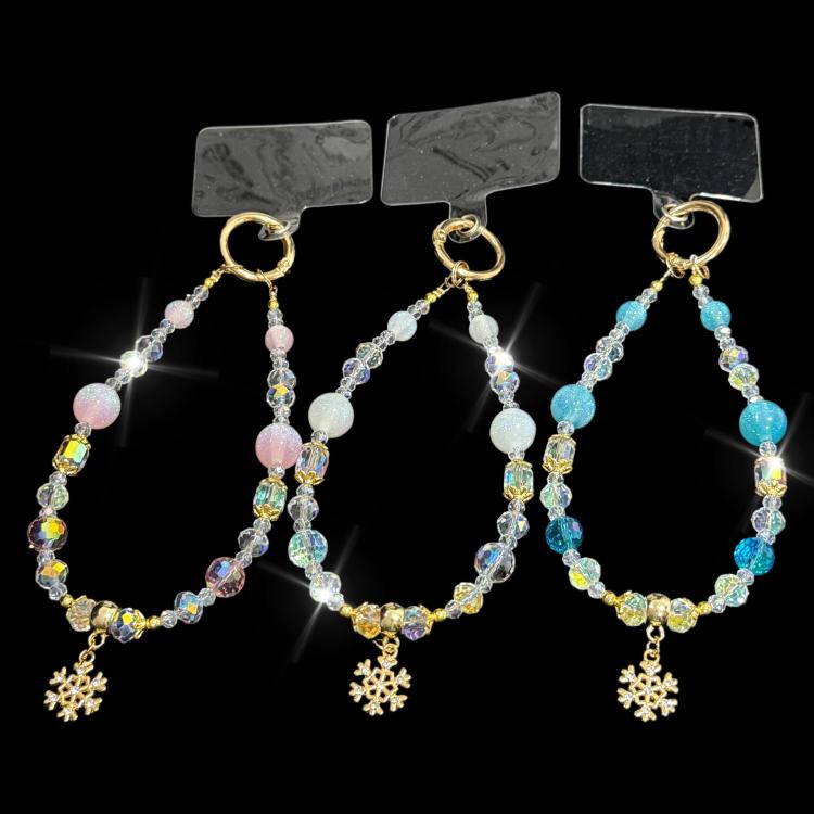 Snow Crystal Star Beaded Crystal Chain — Pink