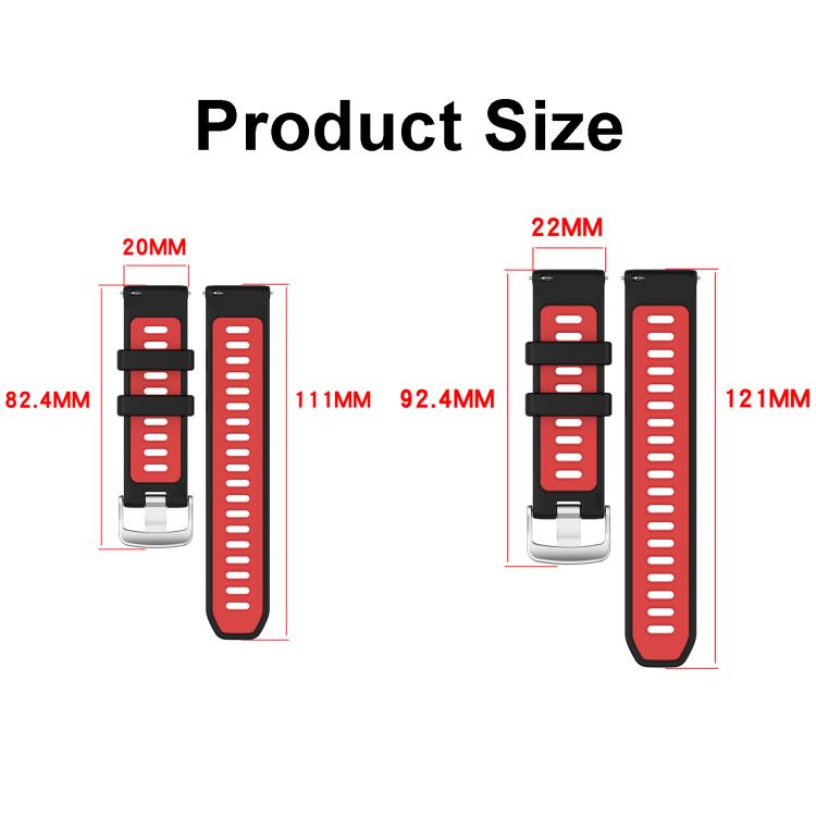 Two Color Silicone Sports Quick Release Watch Band