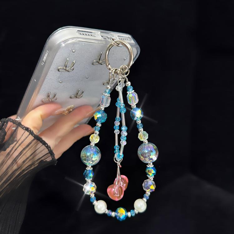 Silver Star & Bow Beaded Chain — view 4