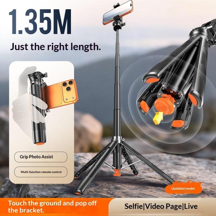 T35 Photography Auto Pop-Up Extendable Tripod Bluetooth Selfie Stick with Remote Control — view 4