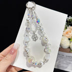 Beaded Leaf Lucky Iridescent Double-Layer Crystal Chain