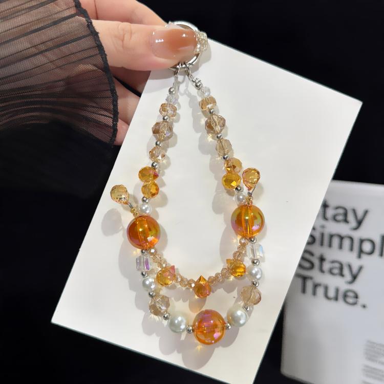 Color-blocked Iridescent Bead Double-Layer Crystal Chain