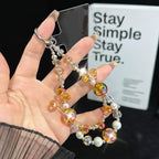 Color-blocked Iridescent Bead Double-Layer Crystal Chain — view 4