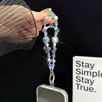 Color-blocked Iridescent Bead Double-Layer Crystal Chain — view 5