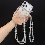 Misty Moonlight Beaded Crossbody Crystal Chain — White